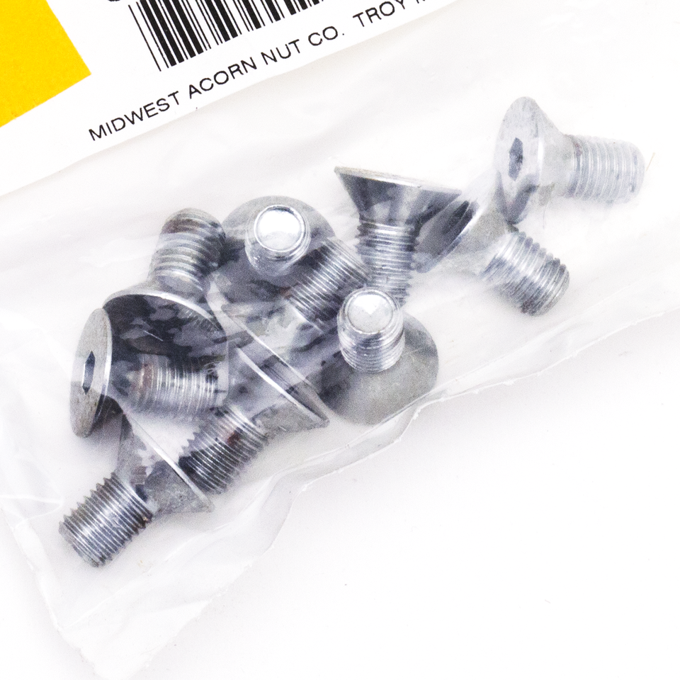 CHROME PLATED COUNTER SUNK FLAT HEAD SOCKET SCREWS