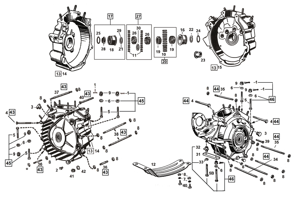 LOWER END 45CI & BIG TWIN SIDE VALVE MODELS