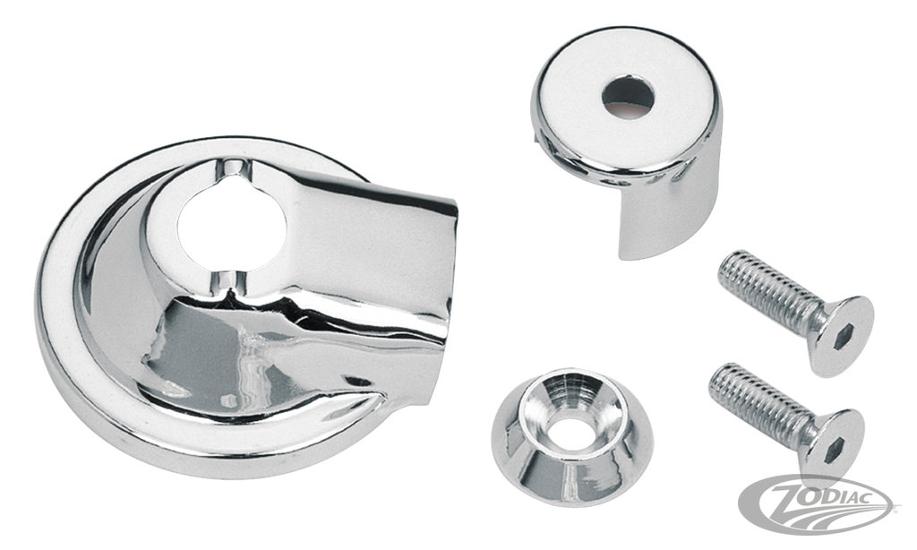 DELUXE CHROME OIL FILTER BRACKET COVERS