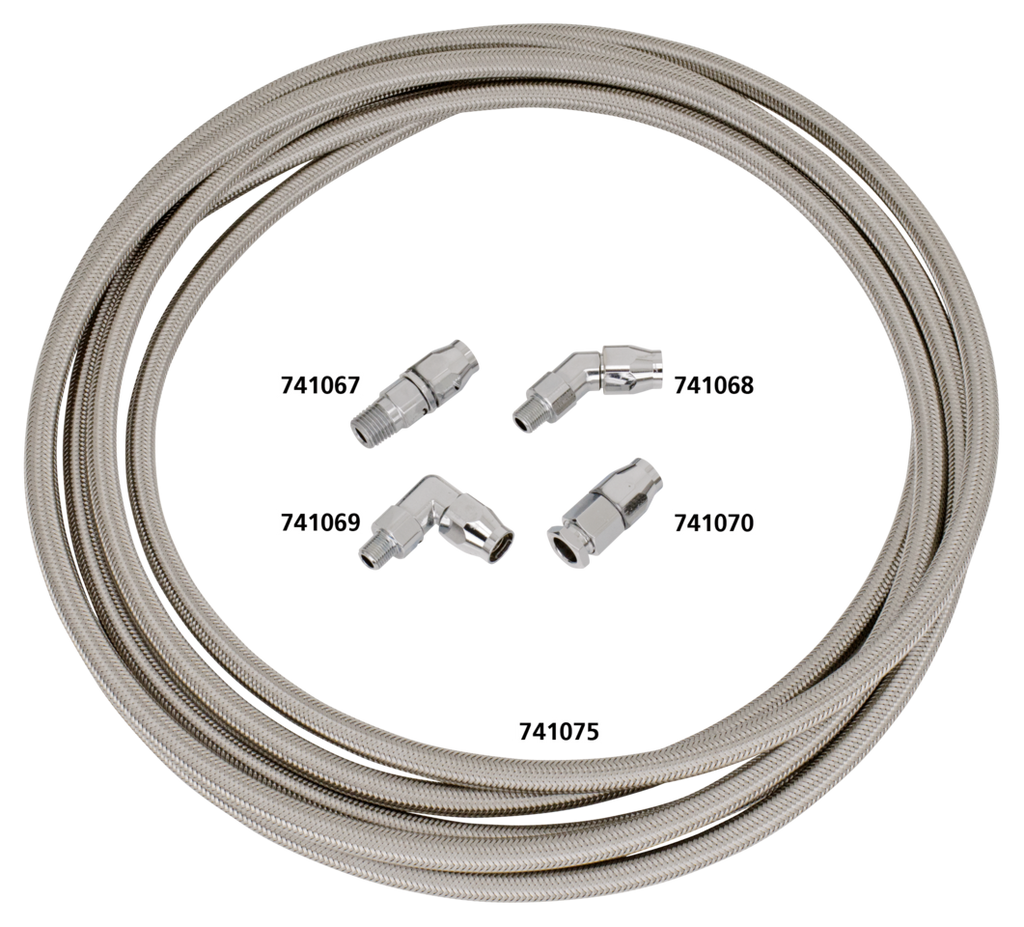 GOODRIDGE TEFLON OIL LINE WITH STAINLESS STEEL BRAIDED COVER