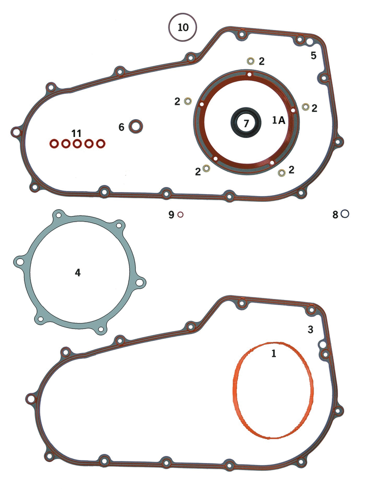 PRIMARY OFFSET KIT FOR 6 SPEED DYNA 2006-2017 & SOFTAIL 2007-2017