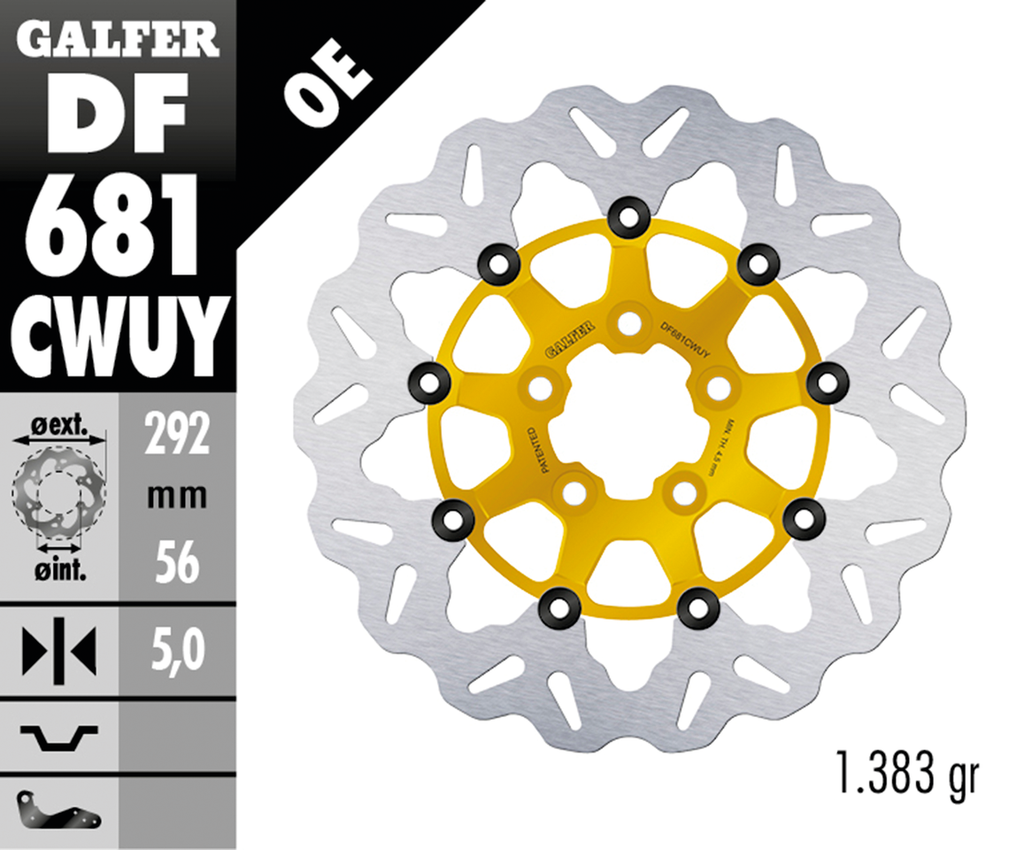 GALFER "WAVE" FLOATING DISC BRAKE ROTORS