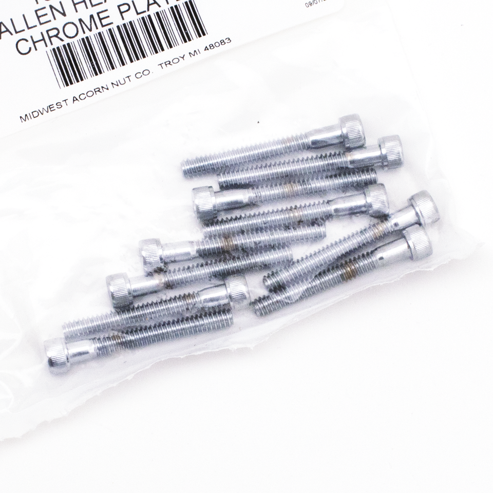 CHROME PLATED ALLEN HEAD SCREWS ASSORTMENT