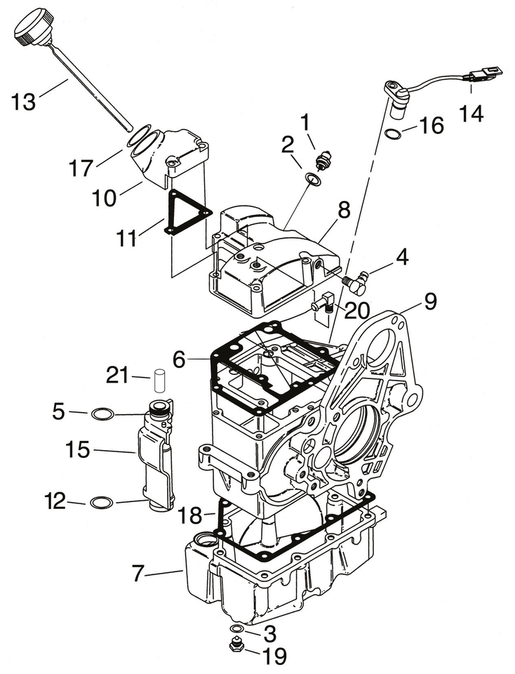 EVOLUTION DYNA 5-SPEED TRANSMISSION HOUSING AND PARTS