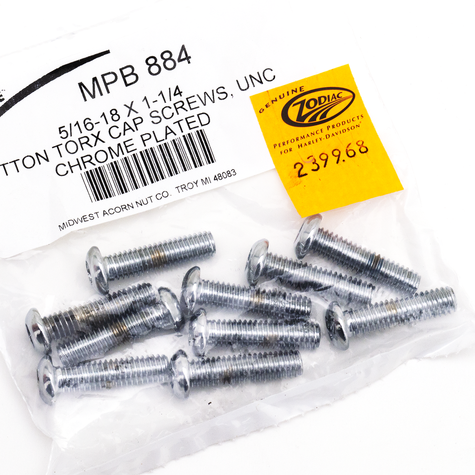 CHROME PLATED BUTTON HEAD TORX SCREW ASSORTMENT