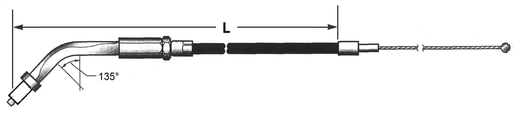 T13 - THROTTLE AND IDLE CABLE 1996-2006 SPORTSTER