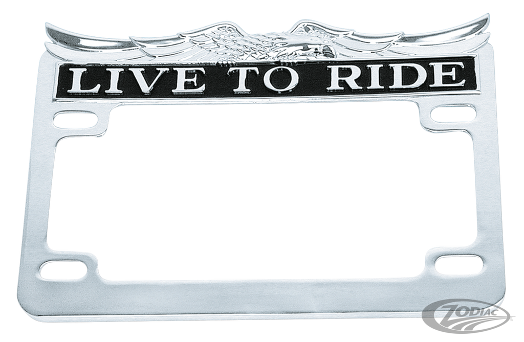 LIVE TO RIDE LICENSE PLATE FRAME