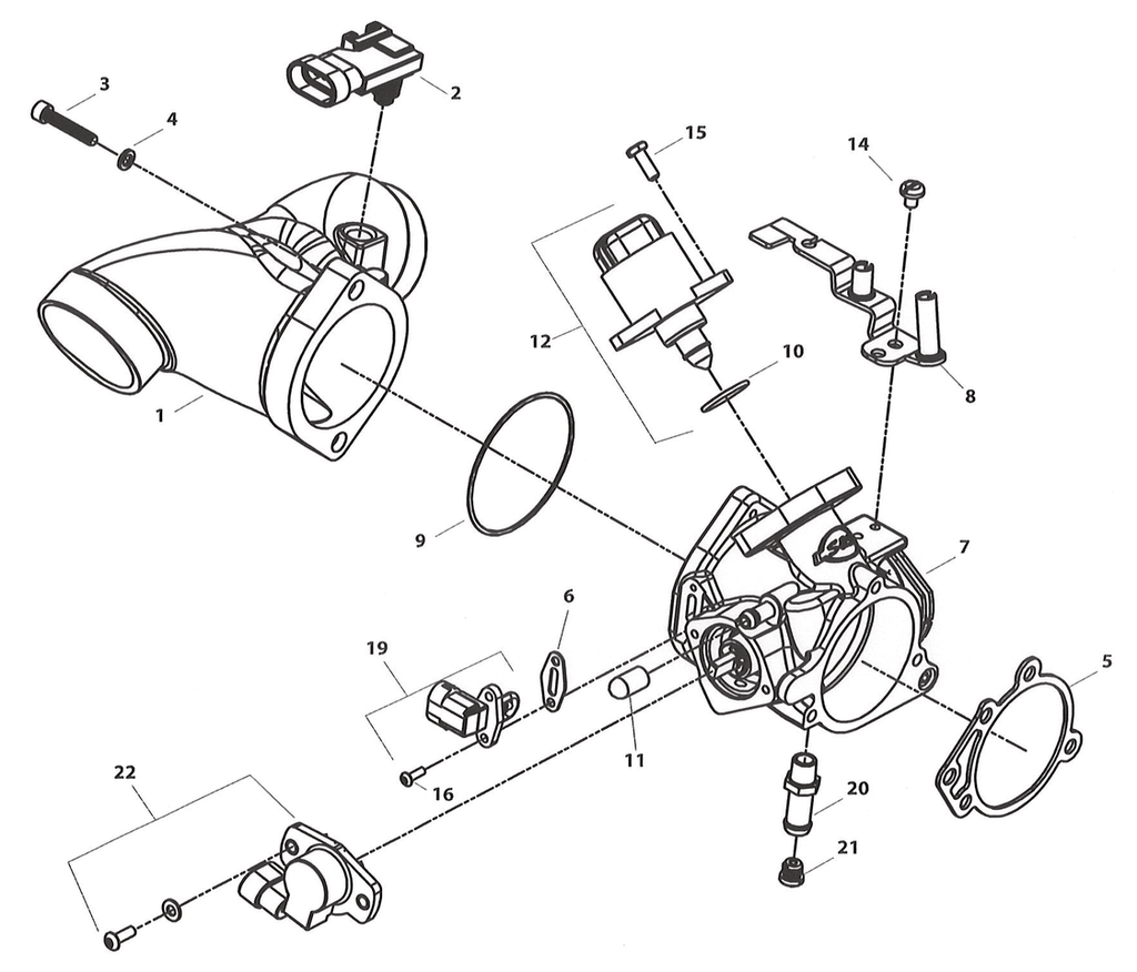 THROTTLE BODY & MANIFOLD FOR X-WEDGE