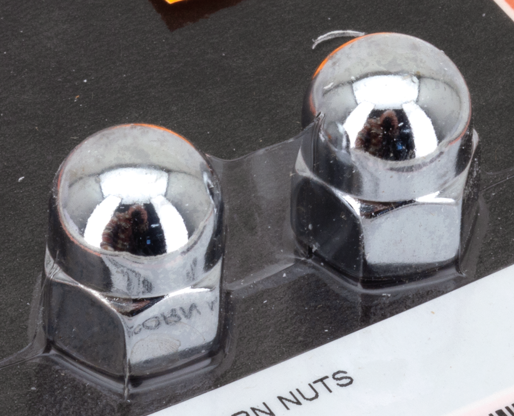 COLONY ROUND TOP CHROME ACORN NUTS