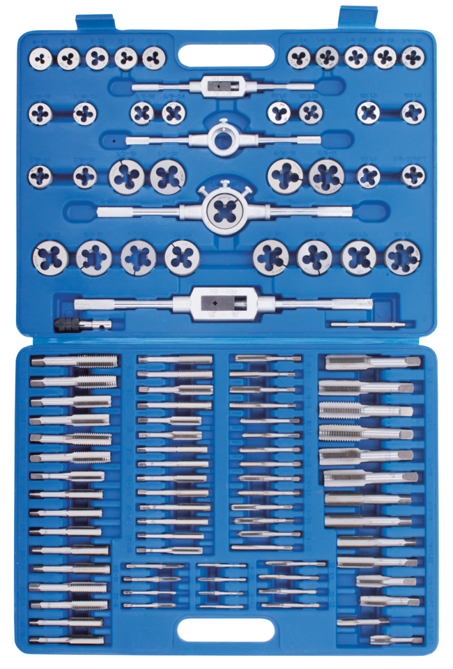 110-PIECE METRIC, UNC & UNF SIZE TAP AND DIE SET