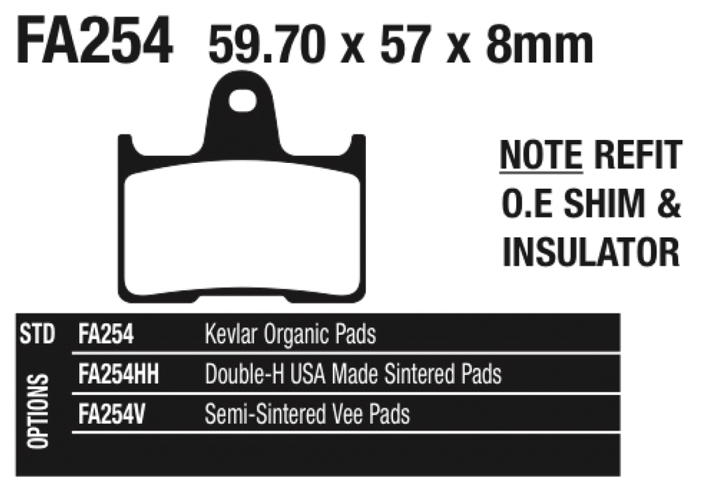 EBC REAR DISC BRAKE PADS