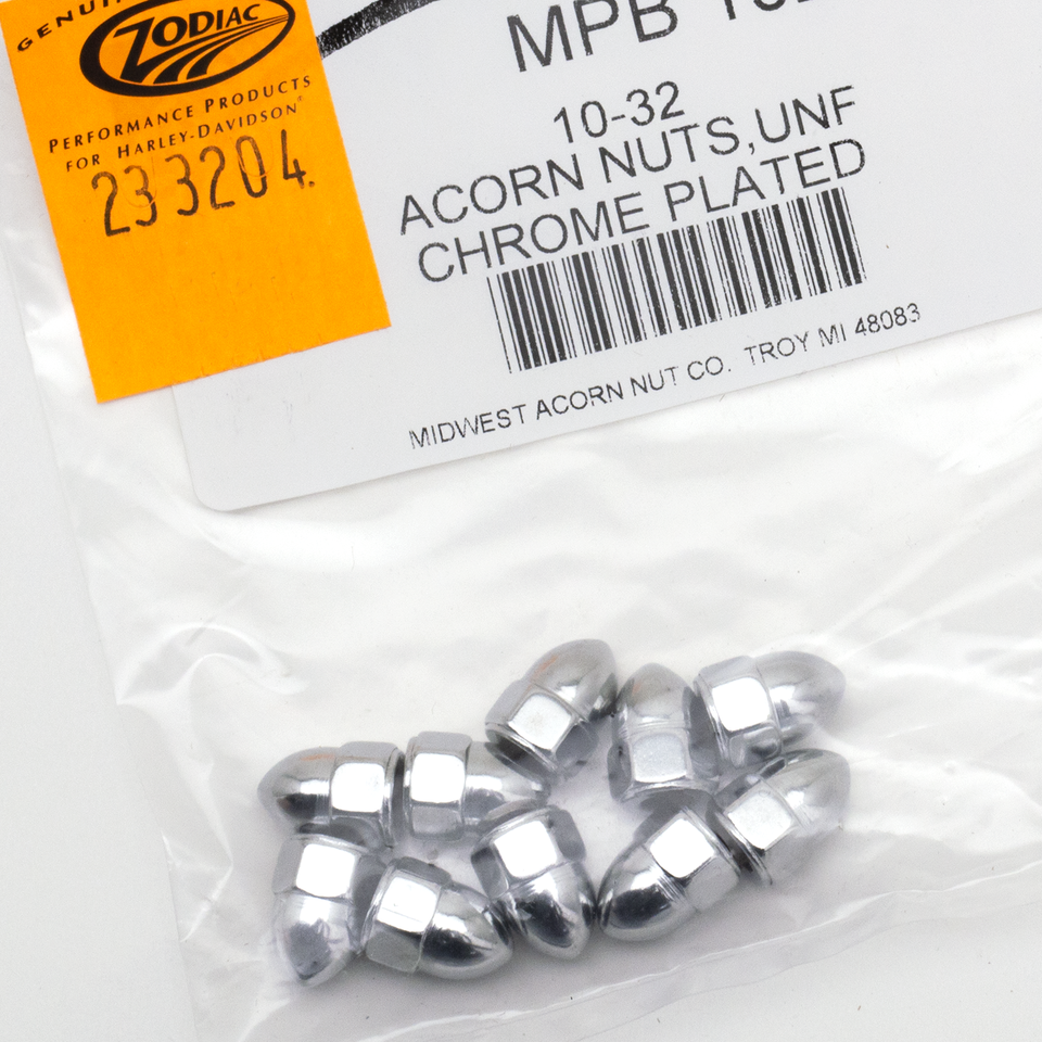 CHROME ACORN STYLE NUT ASSORTMENT