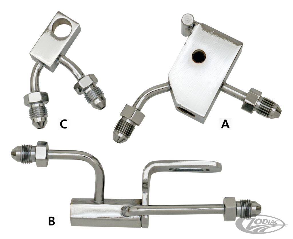 GOODRIDGE REAR BRAKE LINE TEES FOR SOFTAIL