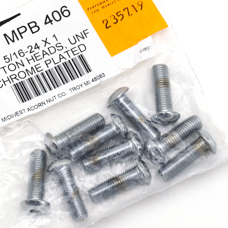 CHROME PLATED BUTTON HEAD ALLEN SCREWS ASSORTMENT