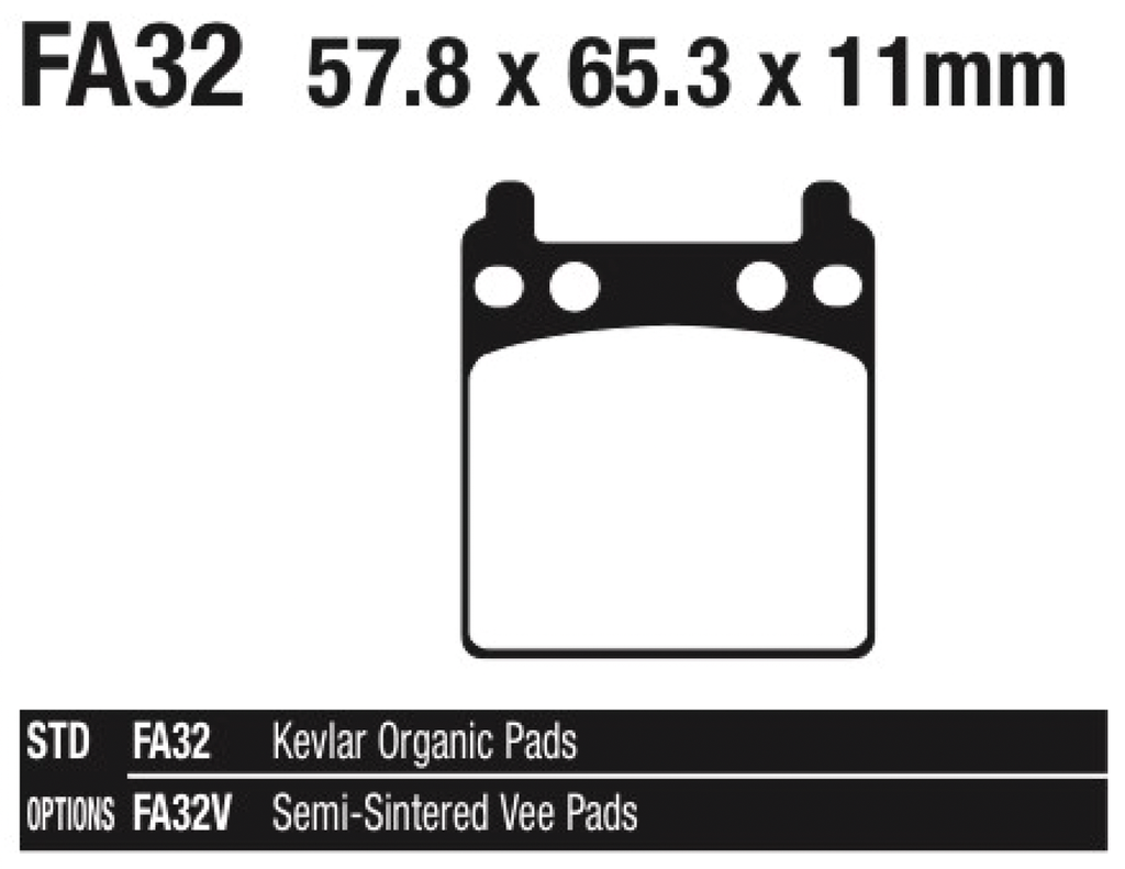 BRAKE PADS FOR AFTER MARKET CALIPERS