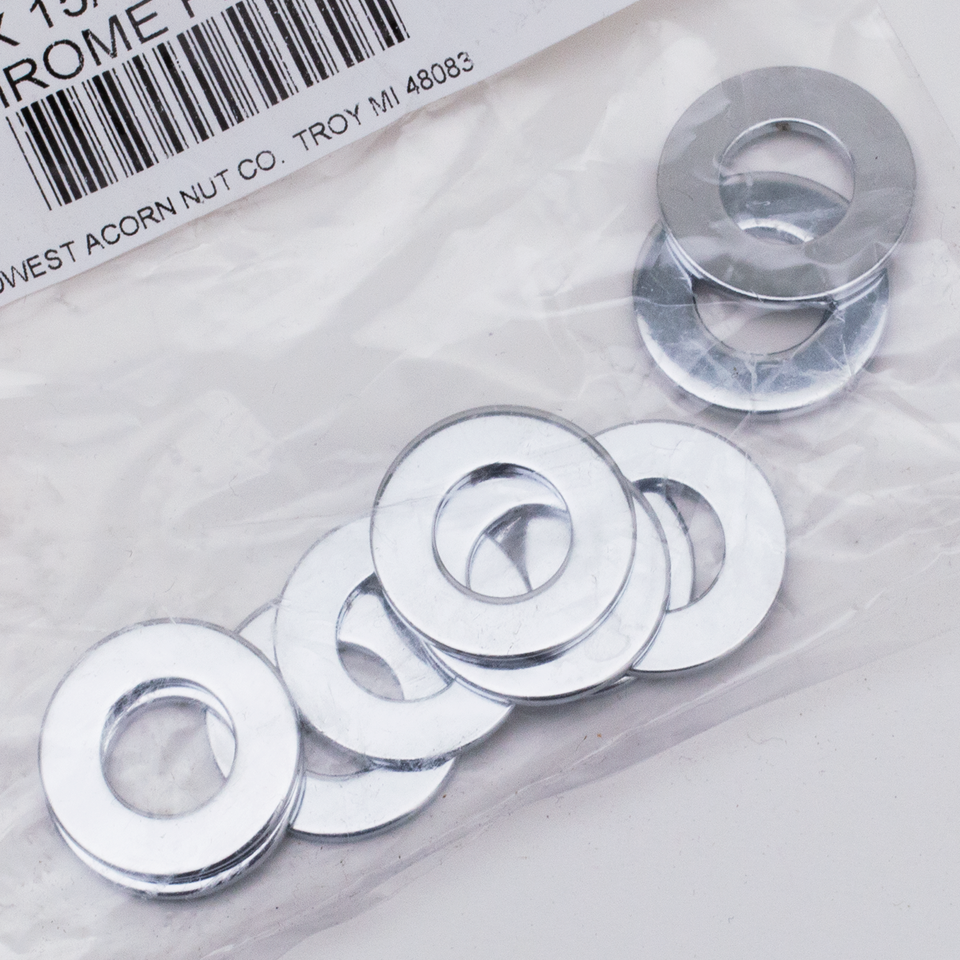 SPECIAL SIZE CHROME-PLATED FLAT WASHERS