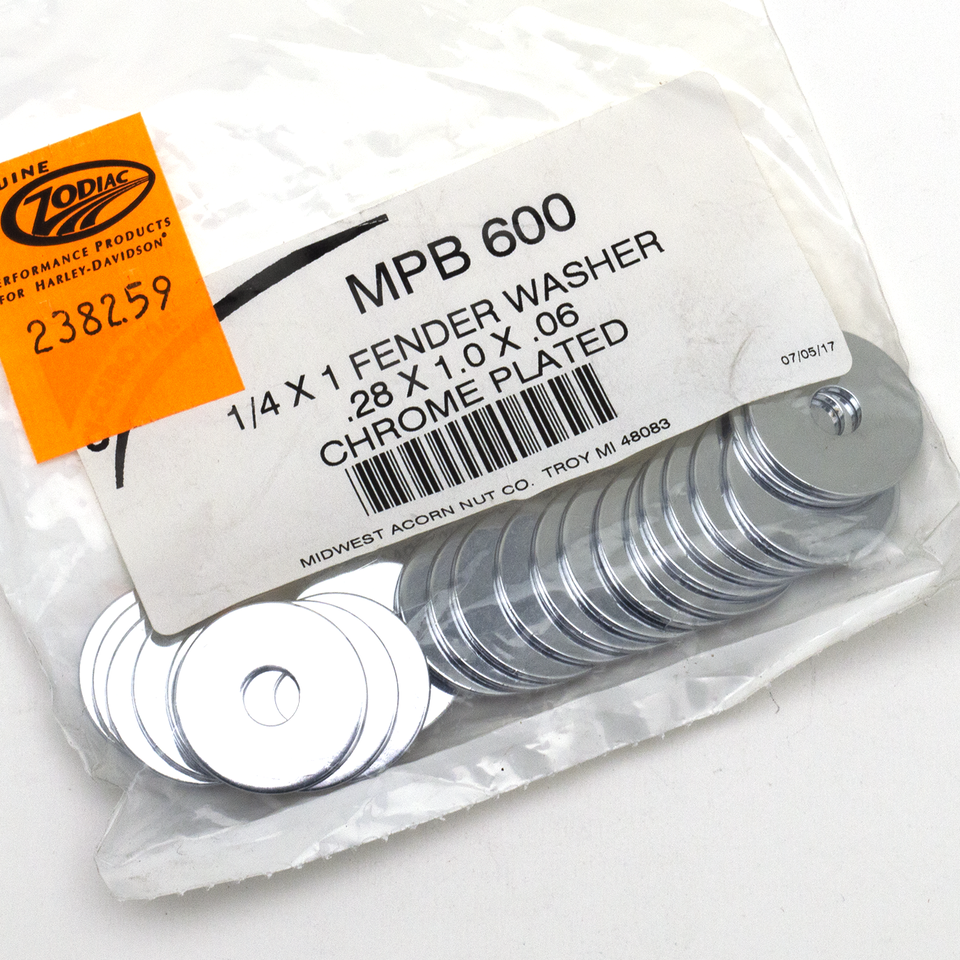 CHROME PLATED FLAT WASHERS ASSORTMENT