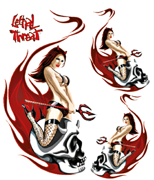 LETHAL THREAT "BIKE TATTOOS" DESIGNS AND TANK DECALS