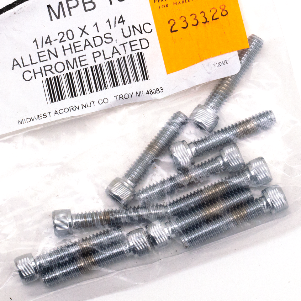 CHROME PLATED ALLEN HEAD SCREWS ASSORTMENT