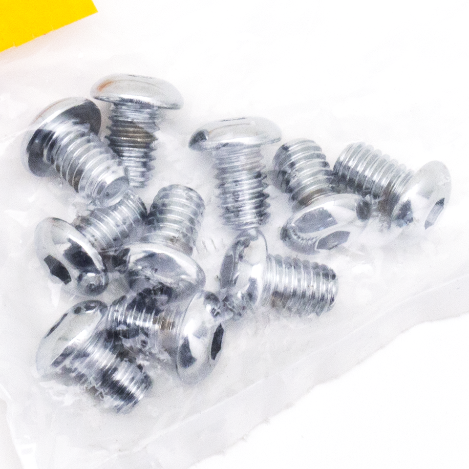 CHROME PLATED BUTTON HEAD ALLEN SCREWS ASSORTMENT