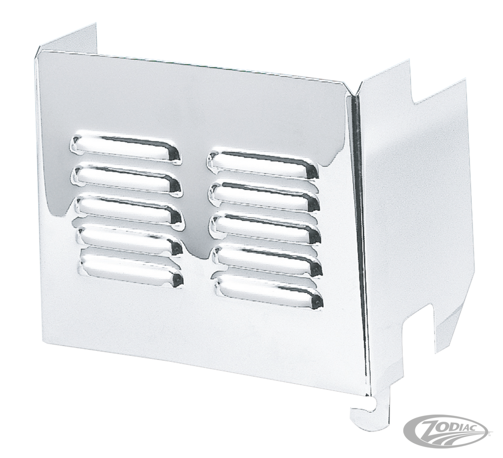 LOUVERED CHROME BATTERY COVERS