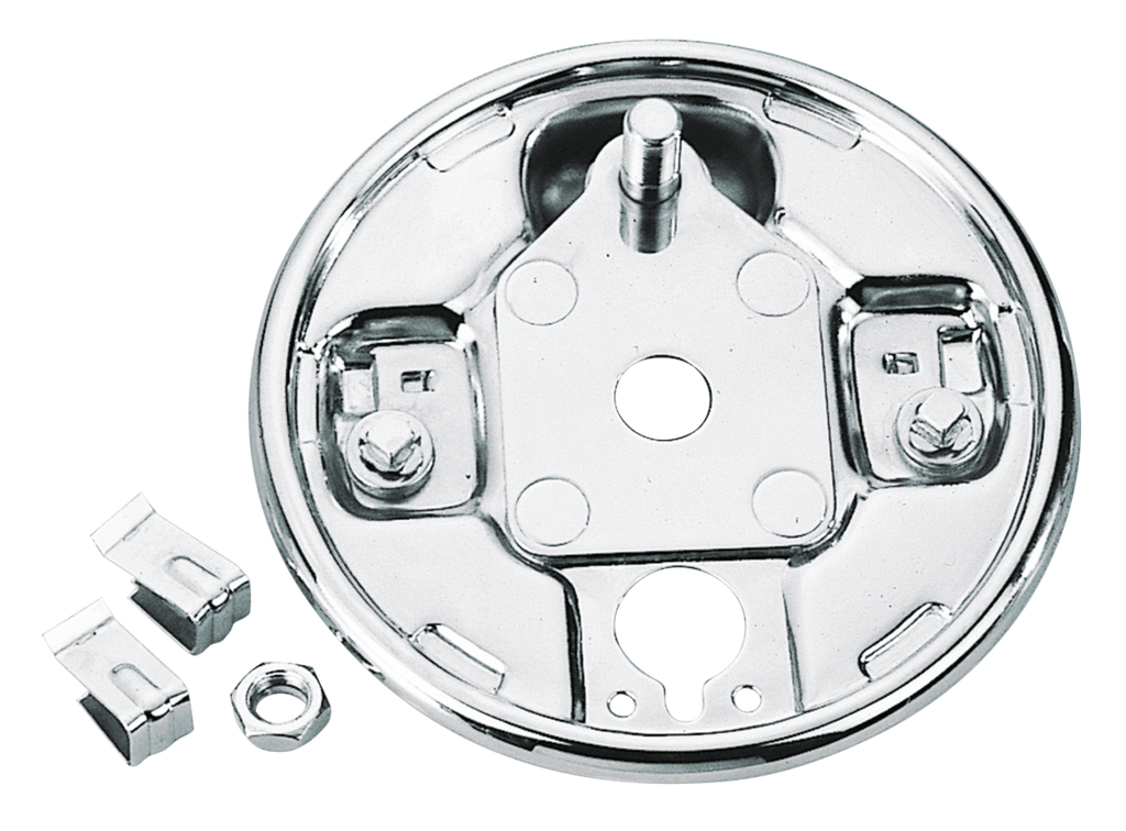 CHROME REAR BRAKE BACKING PLATES