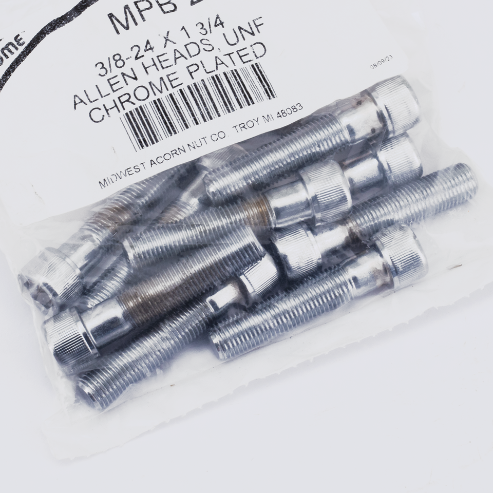 CHROME PLATED ALLEN HEAD SCREWS ASSORTMENT