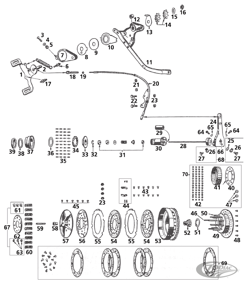 CLUTCH PARTS FOR 45CI MODELS