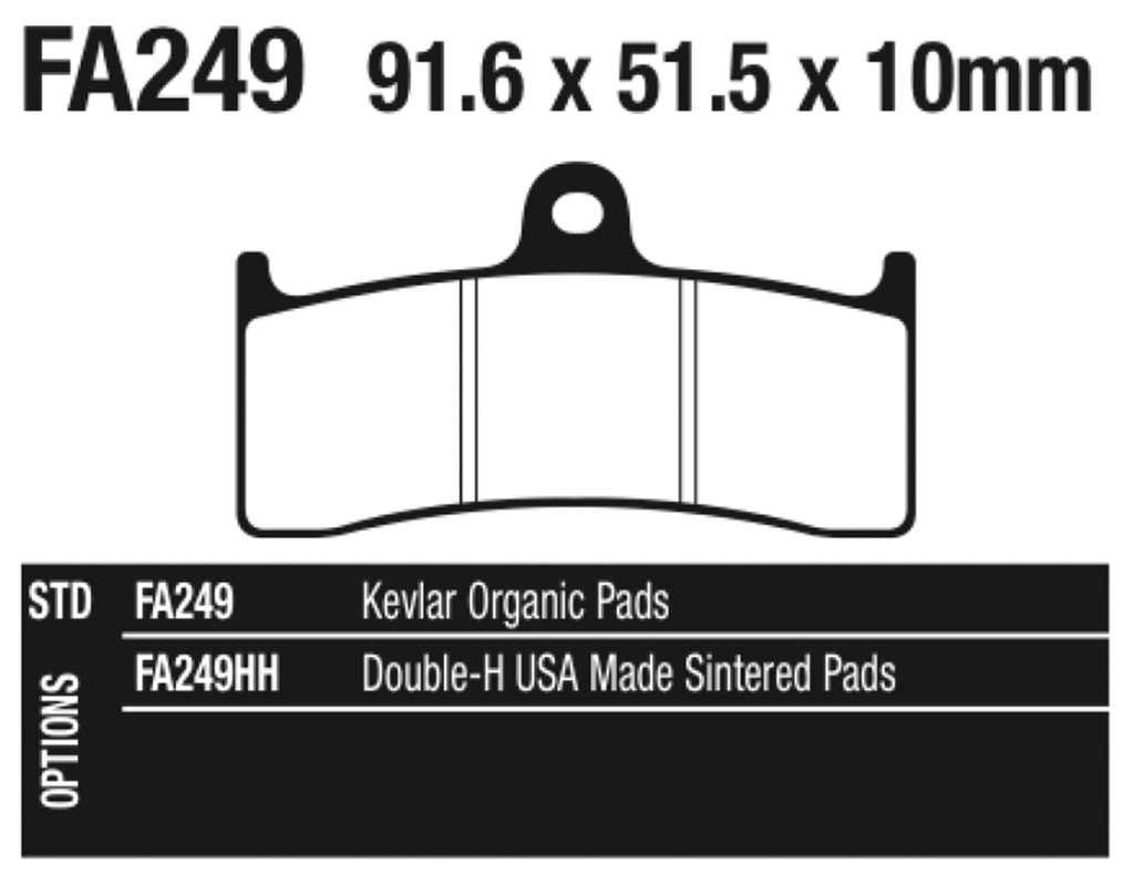 BRAKE PADS FOR AFTER MARKET CALIPERS