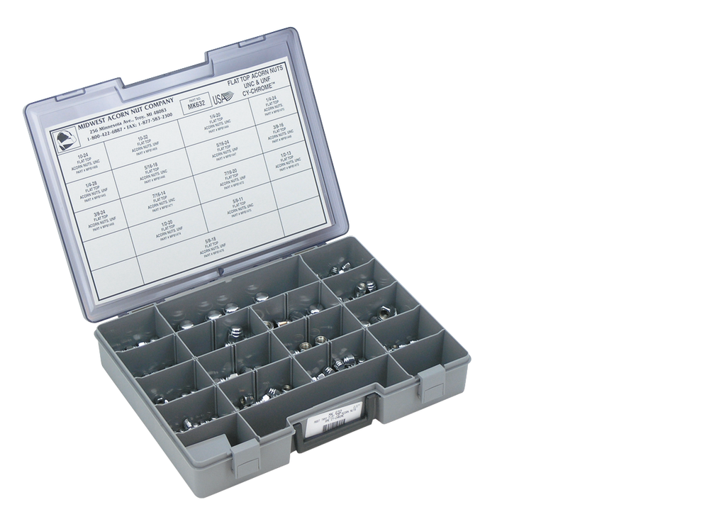 FLAT TOP ACORN NUTS ASSORTMENT