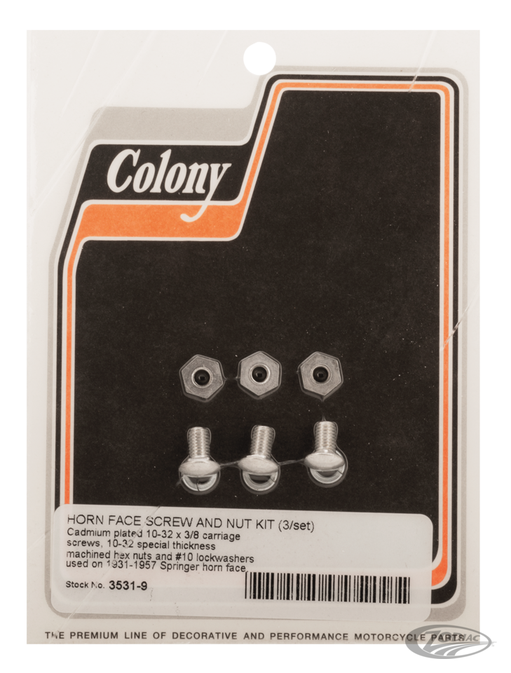 COLONY HORN FACE SCREW AND NUT KIT FOR SPRINGER