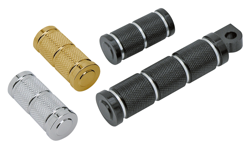 RETRO STYLE KNURLED BILLET ALUMINUM FOOT & SHIFTER PEGS