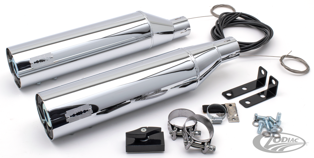 MCJ ADJUSTABLE SLIP-ON MUFFLERS FOR INDIAN CHIEF