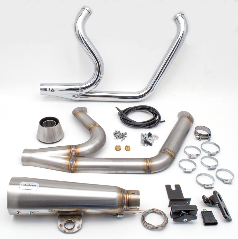 MCJ ADJUSTABLE 2-INTO-1 FOR TWIN CAM SOFTAIL