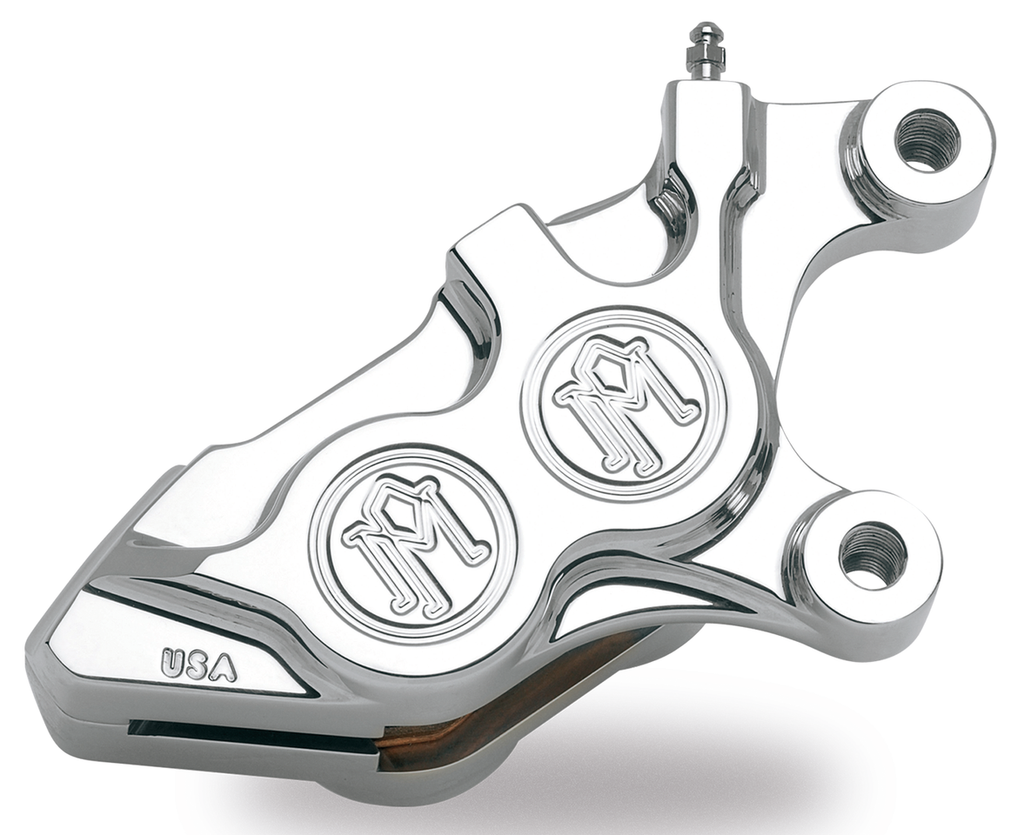 PERFORMANCE MACHINE 4 PISTON FRONT CALIPERS WITH DIFFERENTIAL BORE