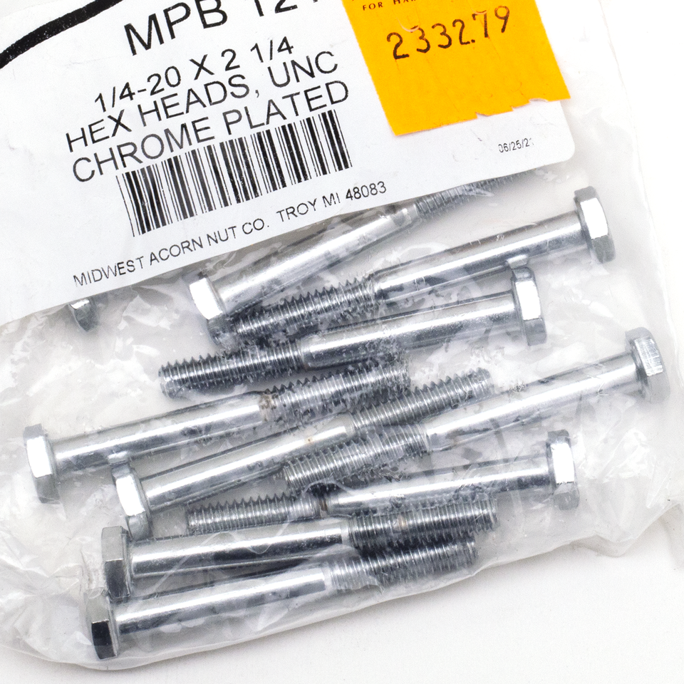 CHROME PLATED HEX HEAD CAP SCREWS ASSORTMENT