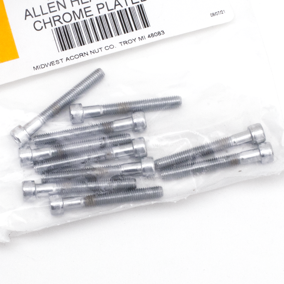 CHROME PLATED ALLEN HEAD SCREWS ASSORTMENT