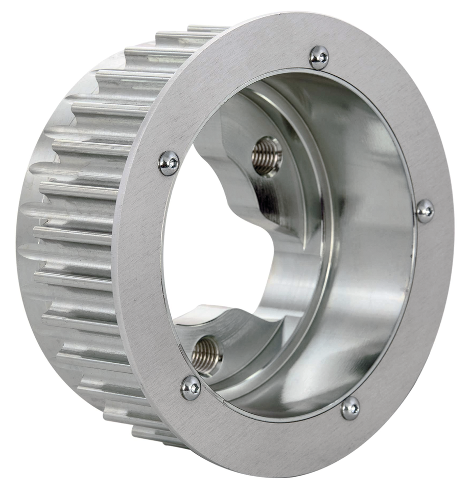 OFF-SET DRIVE PULLEYS FOR V-ROD