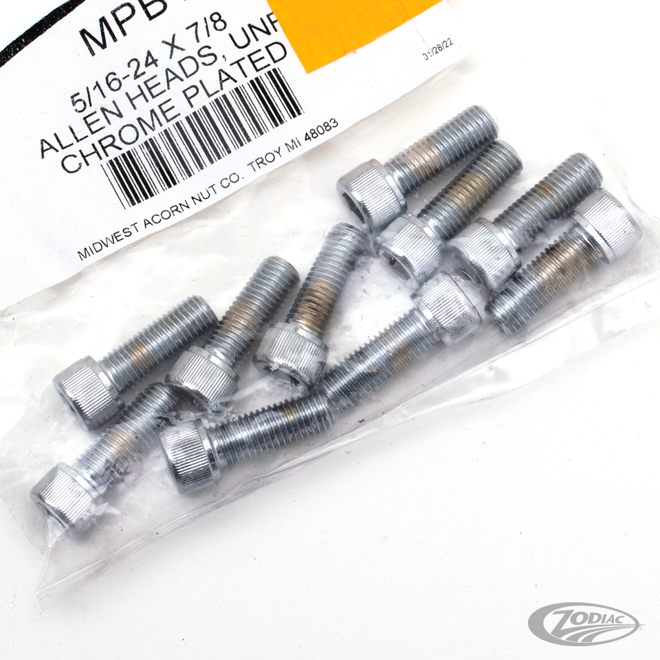 CHROME PLATED ALLEN HEAD SCREWS ASSORTMENT