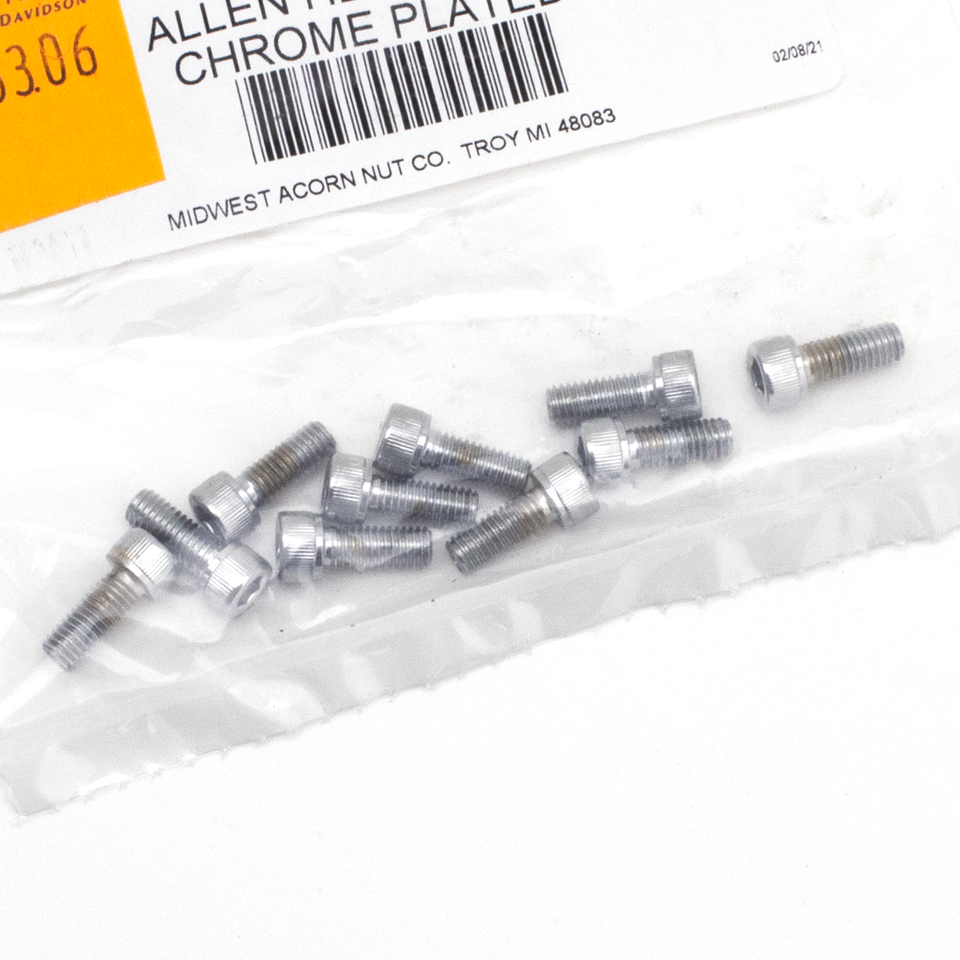 CHROME PLATED GRADE-8 ALLEN HEAD SOCKET SCREWS
