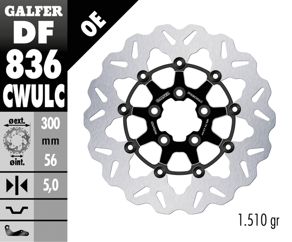 GALFER "WAVE" FLOATING DISC BRAKE ROTORS