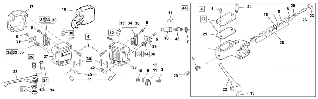 1972-1981 STYLE HANDLEBAR CONTROLS