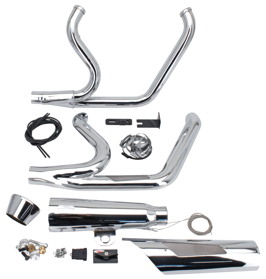 MCJ ADJUSTABLE 2-INTO-1 FOR TWIN CAM SOFTAIL