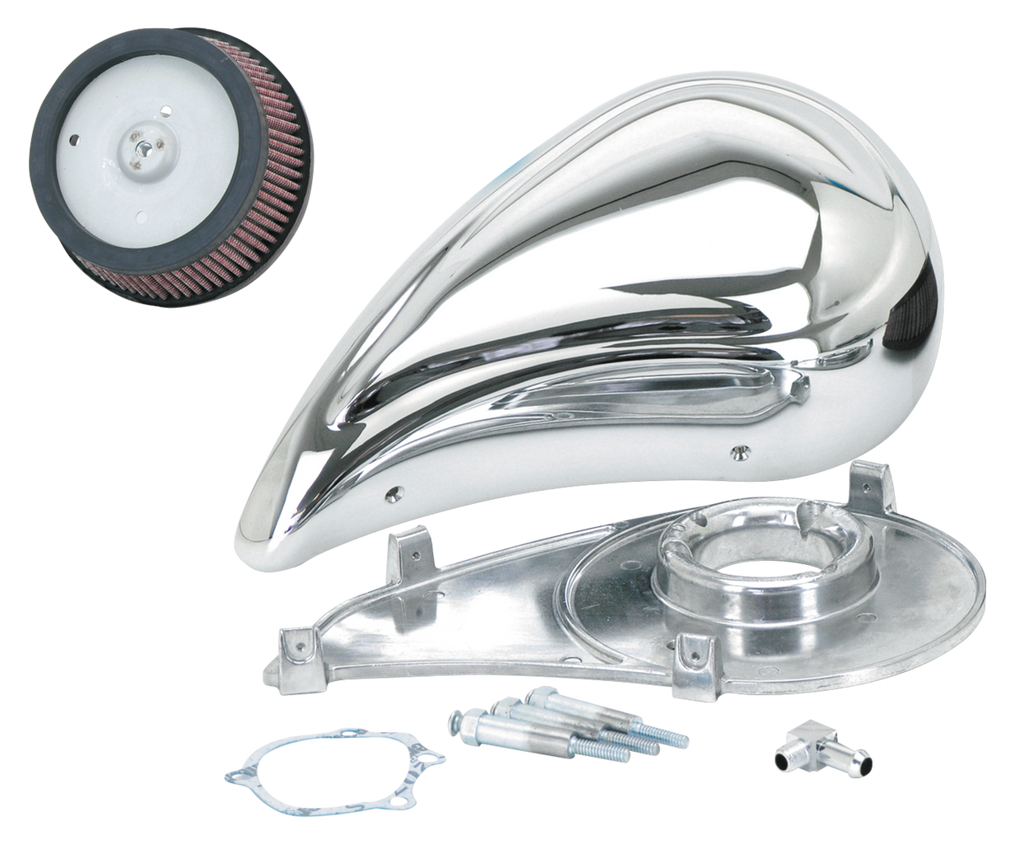 CHROME "SUPER SUCKER" SMOOTHIE AIR CLEANER KIT FOR KEIHIN CV