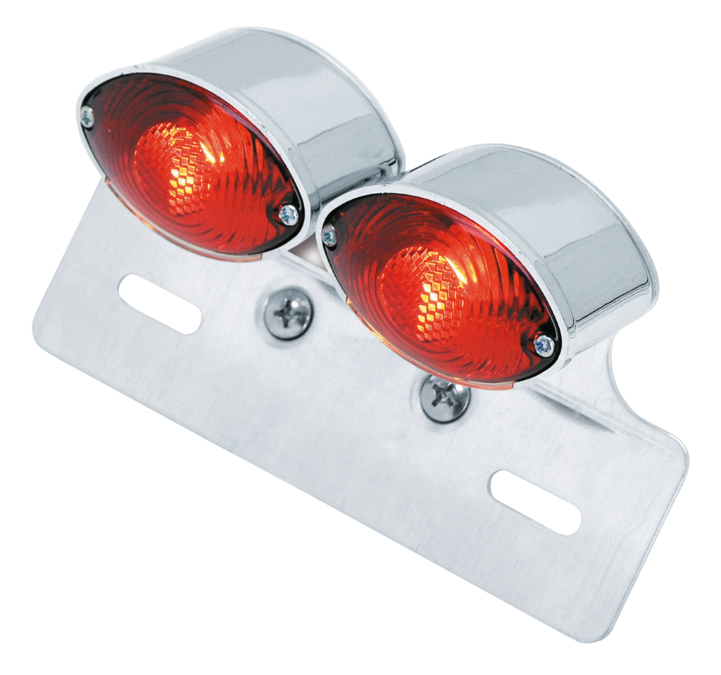 UNIVERSAL DUAL MINI CAT EYE TAILLIGHT WITH LICENSE BRACKET