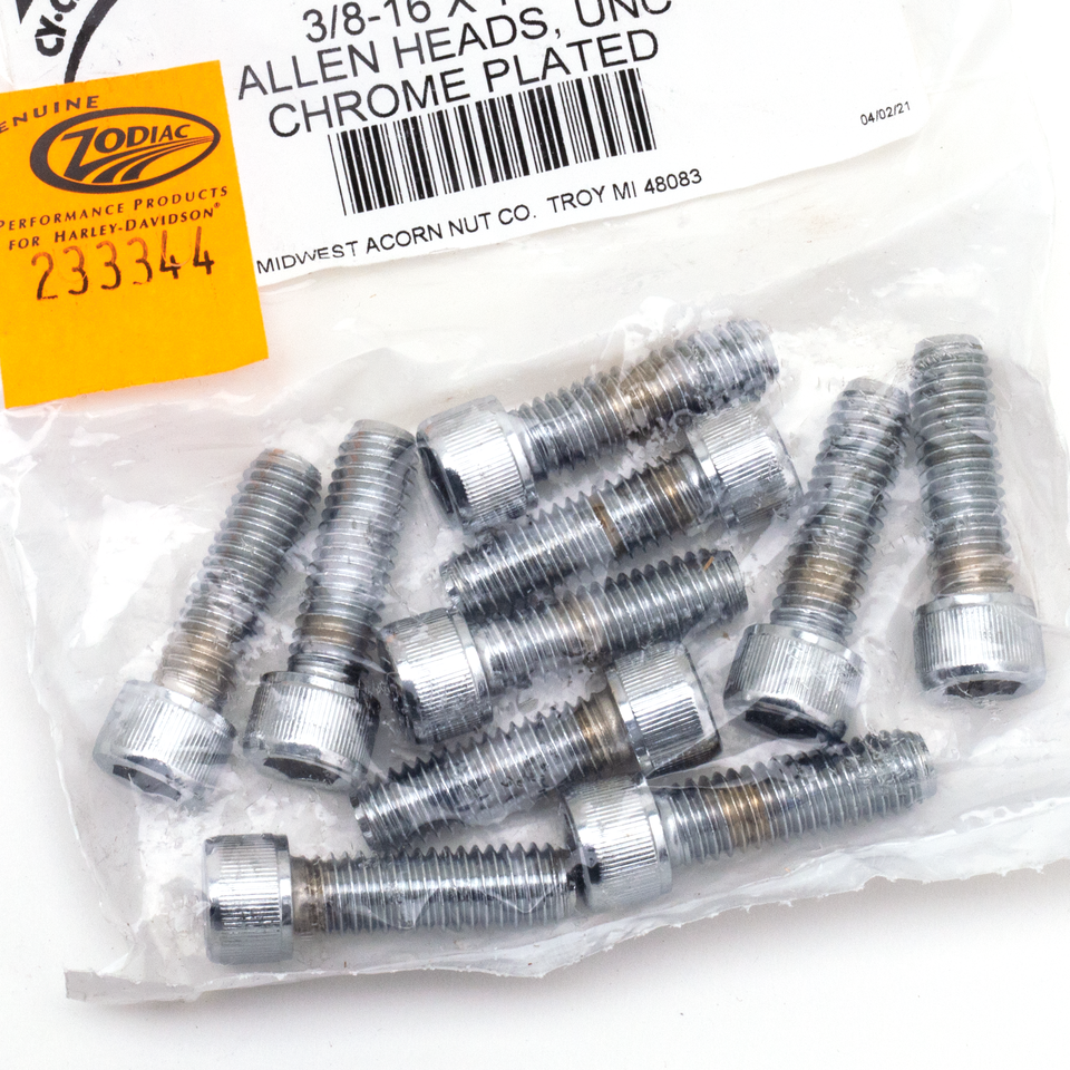 CHROME PLATED ALLEN HEAD SCREWS ASSORTMENT