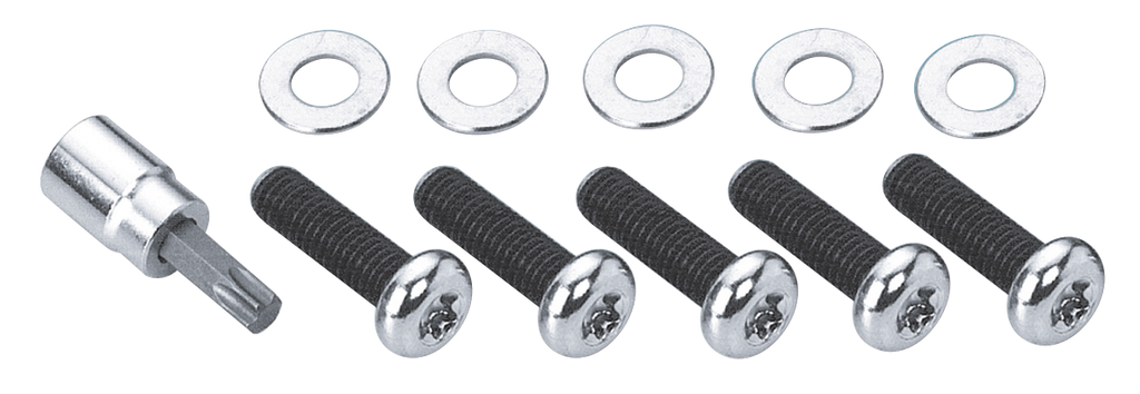 CHROME HARDWARE KIT FOR BELT PULLEYS