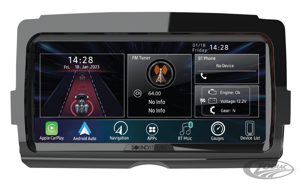 SOUNDSTREAM V2 RADIO FOR HARLEY-DAVIDSON WITH APPLE CAR PLAY & ANDROID AUTO