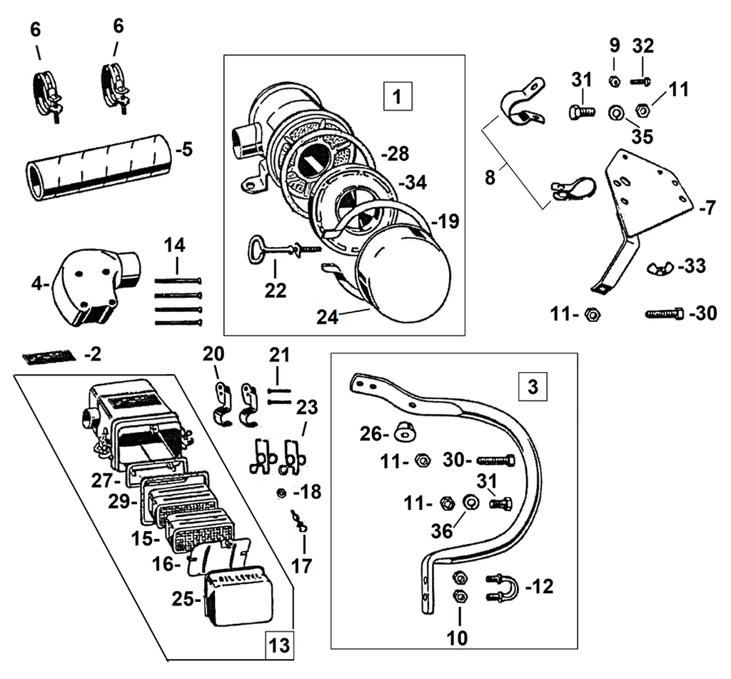 AIR CLEANER PARTS FOR WLA & WLC MODELS