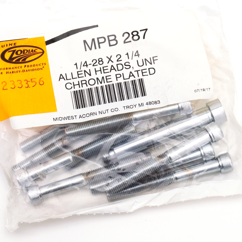 CHROME PLATED ALLEN HEAD SCREWS ASSORTMENT